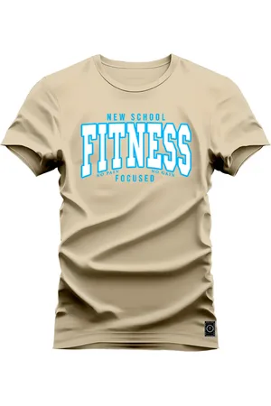Nexstar Camiseta Plus Size Algodão Estampa Dtf Fitness