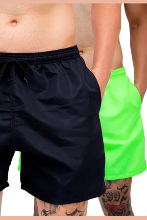 Mooboots Kit 2 Shorts Tactel Premium Bermudas Moda Praia tectel Verde e Preto
