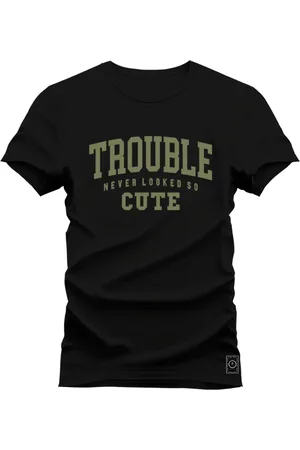 Nexstar Camiseta Algodão T-Shirt Estampada Dtf Trouble