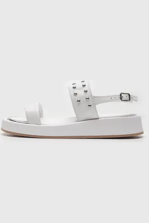 BOTTERO Sandália Flatform Tira Tachas Branca
