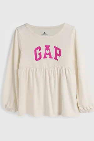GAP Vestido Manga Longa Logo Off-White