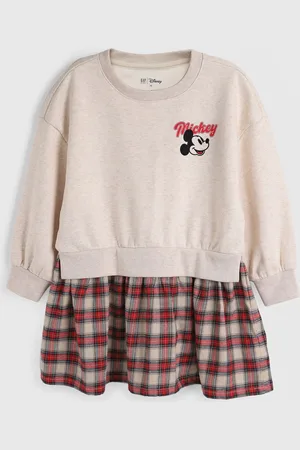 GAP Infantil - Vestido Manga Longa Mickey Mouse