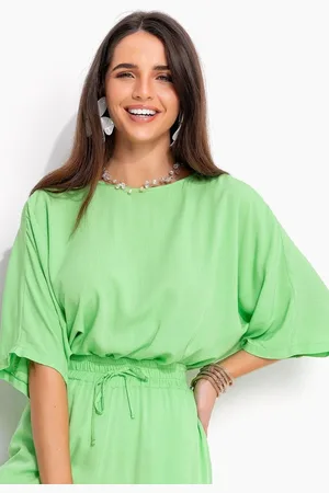 QUINTESS Blusa Em Viscose Plana