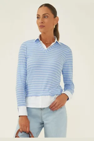 Principessa Suéter Camisa Listada Claro Nalva