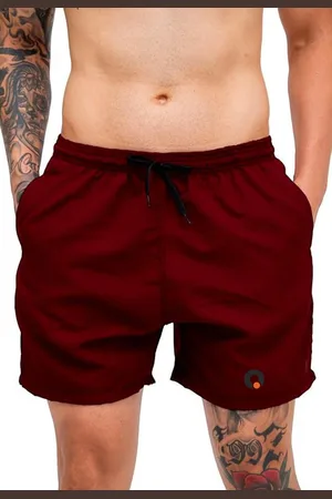 Mooboots Short Tactel Premium Bermudas Moda Praia tectel Bordo marsala vermelho escuro