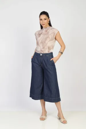 Gazzy Calça Jeans Pantacourt 40