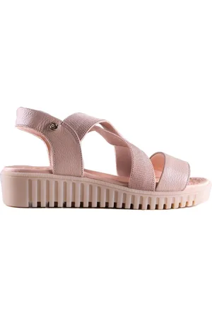 Lia Line Sandália Rasteira Feminina Comfort 234571814 Nude Incolor