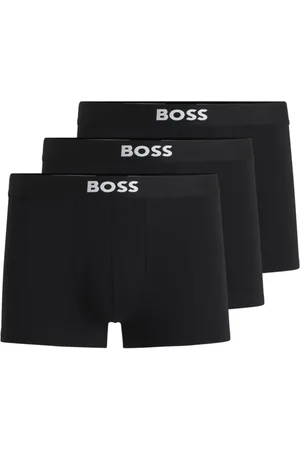 HUGO BOSS Pack De Três Cuecas De Algodão Elástico Com Logo