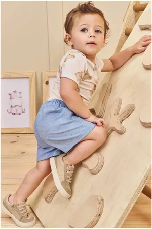 Luc.Boo Infantil - Conjunto de Body em Malha e Bermuda com Elastano Luc Boo