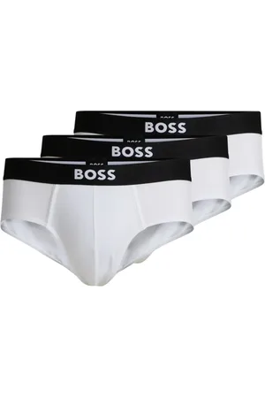 HUGO BOSS Pack De Três Cuecas De Algodão Elástico Com Logo