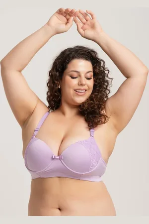 Bella Fiore Modas Soutien Reforçado com Renda e Bojo Lilás