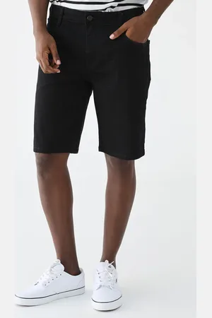 Colcci Bermuda Jeans Reta Pesponto Preta