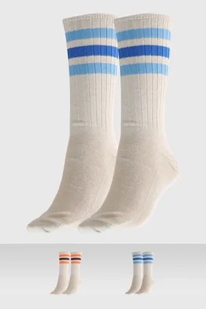 adidas Kit 2pçs Meia Cano Alto Ribbed Crew