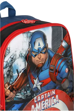 Marvel Infantil - Mochila Costas Com Bolsos Laterais Vermelha