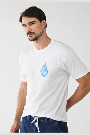 Volcom Camiseta Reta Hypnotix Branca