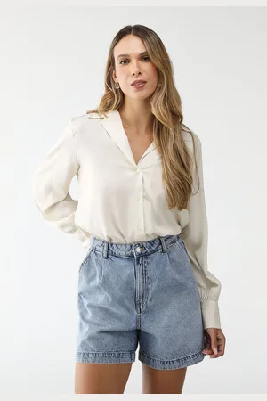 GAP Camisa Reta Lisa Off-White