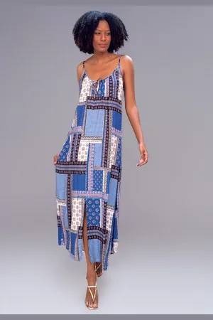 Amazonia Vital Vestido Midi Amplo Blue Baby