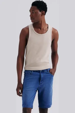 Hering Bermuda Jeans Masculina Reta Soft Touch