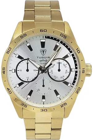 Tuguir Relógio MultiFunção Masculino Analógico Infinity TGI37064 e Branco