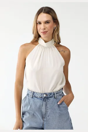 GAP Blusa Reta Lisa Off-White