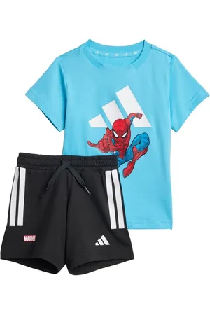 adidas Infantil - Conjunto Camisa y Shorts Marvel Spider-Man