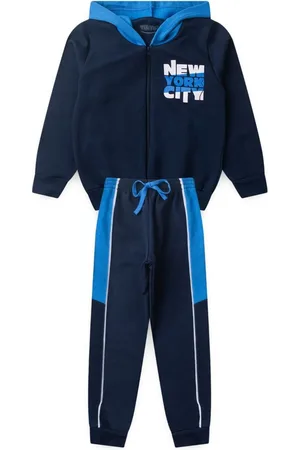 Tiktak Kids Infantil - Conjunto Jaqueta com Capuz Masculino Marinho NEW