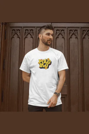 Polo Blu Camiseta Masculina Smile Malha em Algodão Branca do P ao G1
