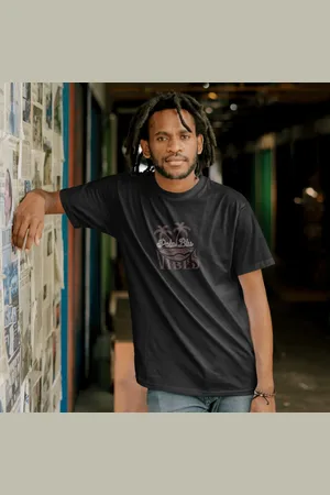 Polo Blu Camiseta Masculina Moderna em Algodão Vibes Preta do P ao G1