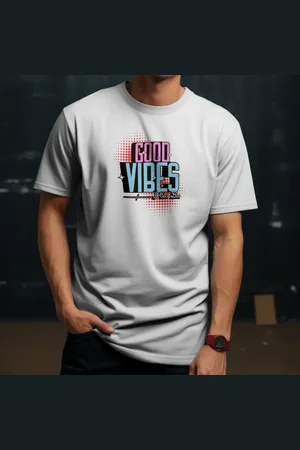 Polo Blu Camiseta Masculina Good Vibes Malha Algodão Branca do P ao G1