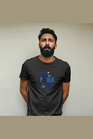 Polo Blu Camiseta Masculina Find Malha Algodão Preta do P ao G1