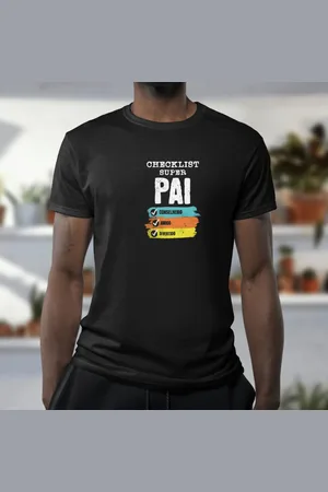 Polo Blu Camiseta Masculina Pai Malha Algodão Preta do P ao G1