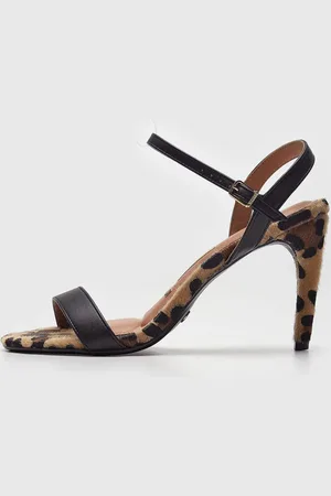VIZZANO Sandália Animal Print Onça Preta