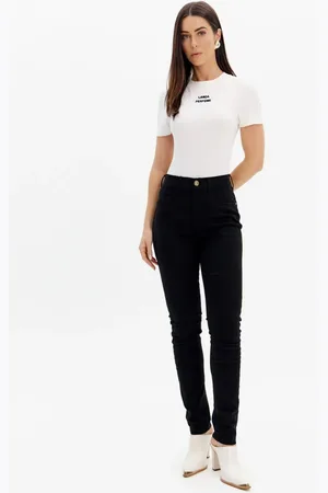 LANCA PERFUME Calça Skinny Sarja Héstia Com Cintura Alta