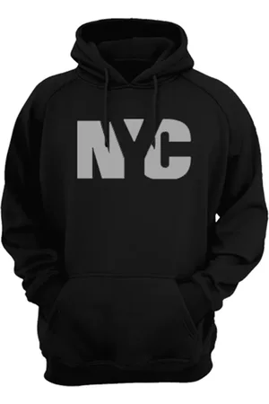 Mooboots Moletom Flanelado Feminino Blusa de Frio Fechado Urbania Moleton Masculino estampa NYC Cinza