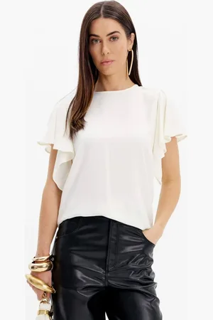LANCA PERFUME Blusa De Mangas Fluidas Com Gola Redonda