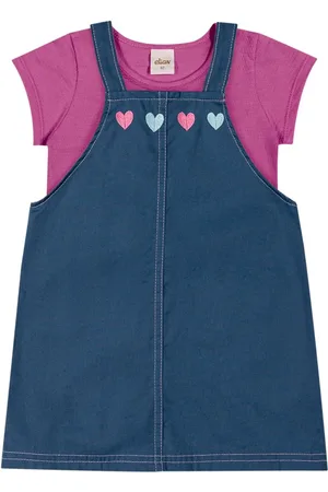 Elian Infantil - Conjunto Menina Vestido Com Corações