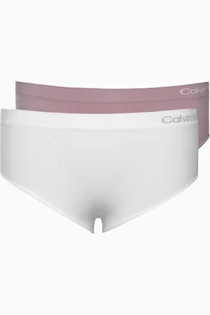 Calvin Klein Kit 2 Calcinhas Menina Sem Costura Calvin Klein Underwear - Branco + Claro