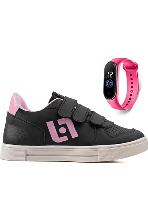 CALCADOS LGHT LIGHT Infantil - Tenis Casual Meninas Street Calce Facil + Relogio