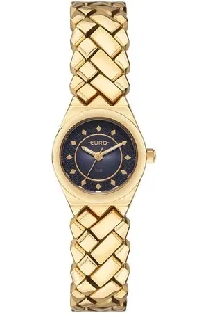 Euro Fashion Relógio Feminino Mini Lux Dourado