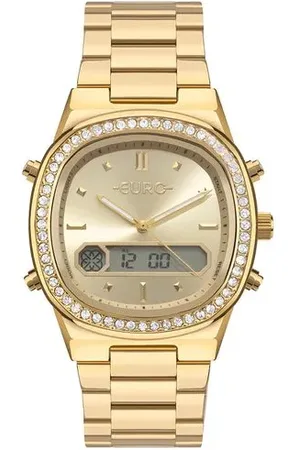 Euro Fashion Relógio Feminino Fashion Fit Sporty Dourado
