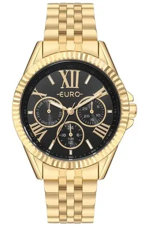Euro Fashion Relógio Feminino Multiglow Dourado