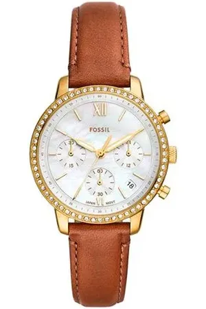 Fossil Relógio Feminino Neutra Dourado