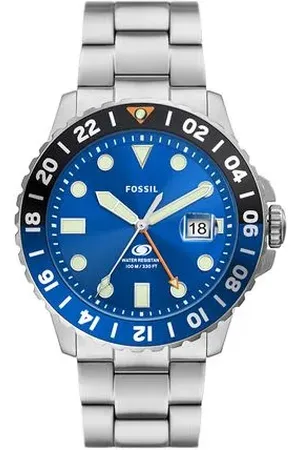 Fossil Relógio Masculino Blue Prata