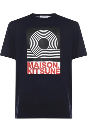 Maison Kitsuné Camiseta Em Algodão Estampada