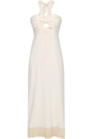 JOHANNA ORTIZ Vestido Ecru Cocktails In Zanzibar Ankle Longo
