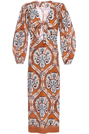 JOHANNA ORTIZ Vestido Couscous Joy Ankle Longo