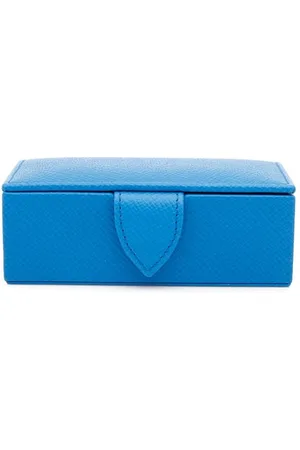 SMYTHSON Porta Jóias Cufflink Em Couro