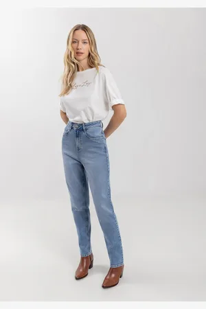 LEZ A LEZ Calça Mom Com Cintura Super Alta E Bolsos Funcionais