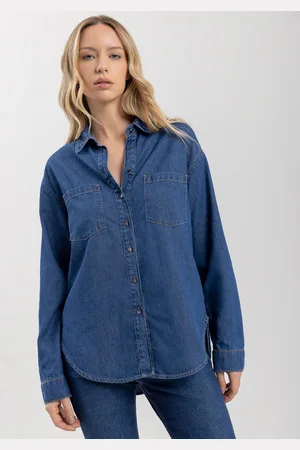 LEZ A LEZ Camisa Alongada Com Mangas Longas E Bolsos Frontais