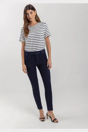 LEZ A LEZ Calça Jegging Cropped Com Cinto E Passantes